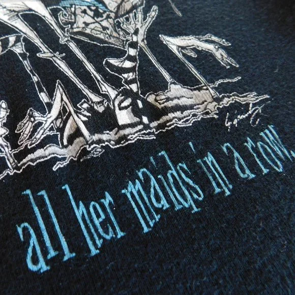 Rare Gris Grimly Wicked Nursery Rhyme Mistress Mary Hot Topic style goth T shirt - Picture 5 of 15